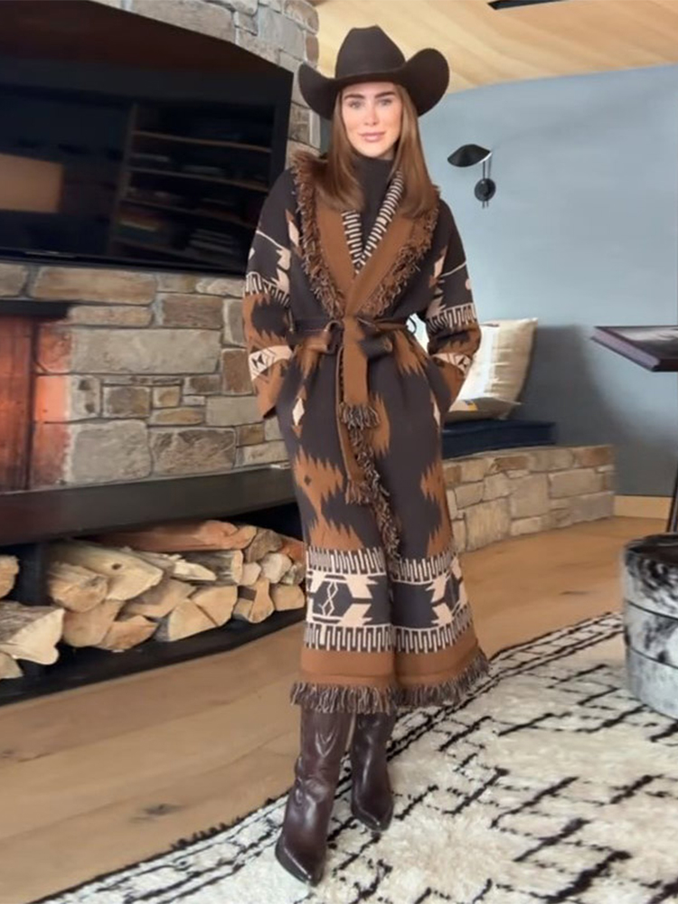 Elegancki kardigan damski z fr – Tassel Fringe Trim recenzja i cena