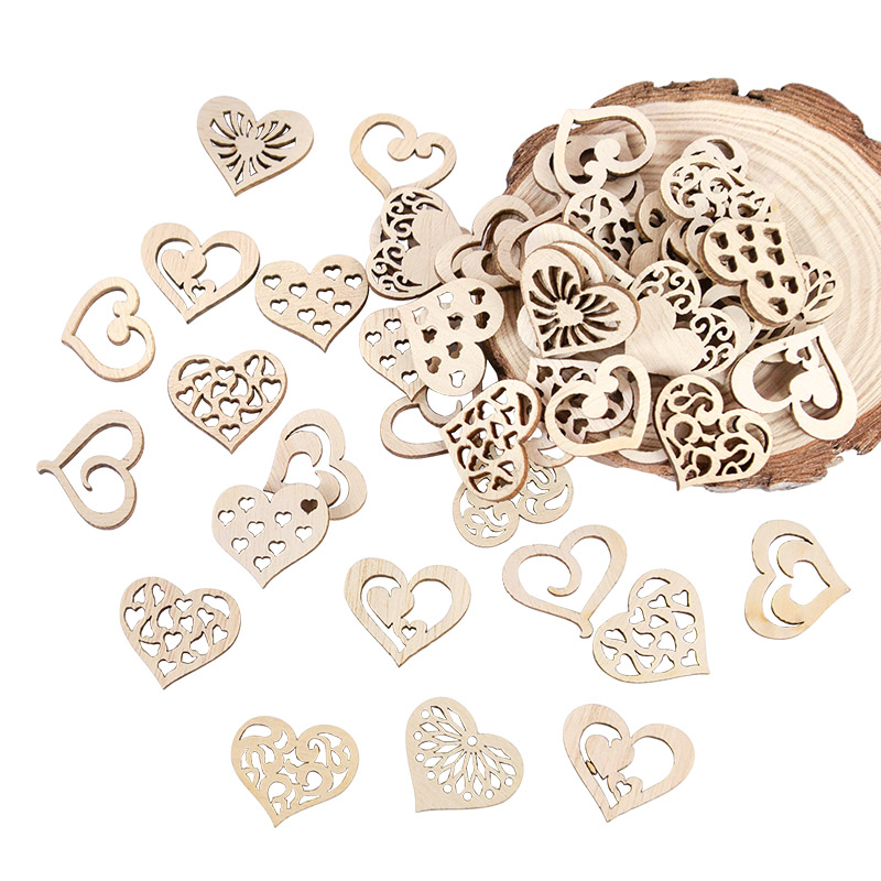 50/100 sztuk wydrążone serce w – Embellishments For Scrapbooking recenzja i cena