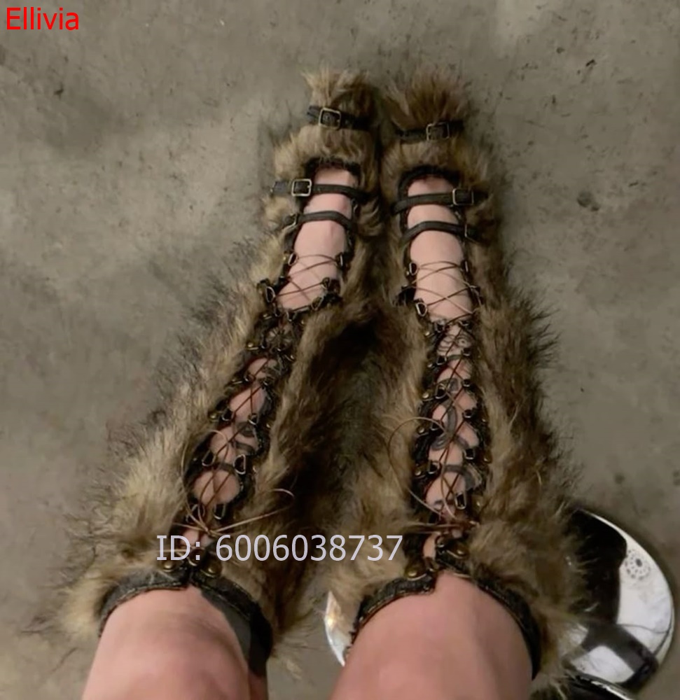 Damskie futrzane kozaki za kol – Elastic Lace Trim recenzja i cena