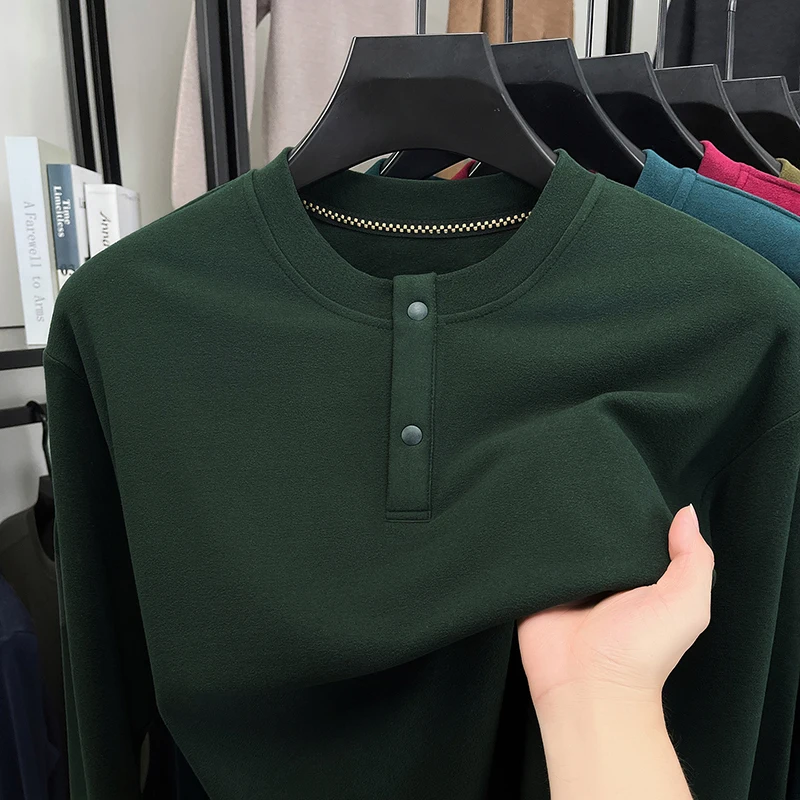 Męska luźna bluza Henley z okr – Embellish Knit recenzja i cena