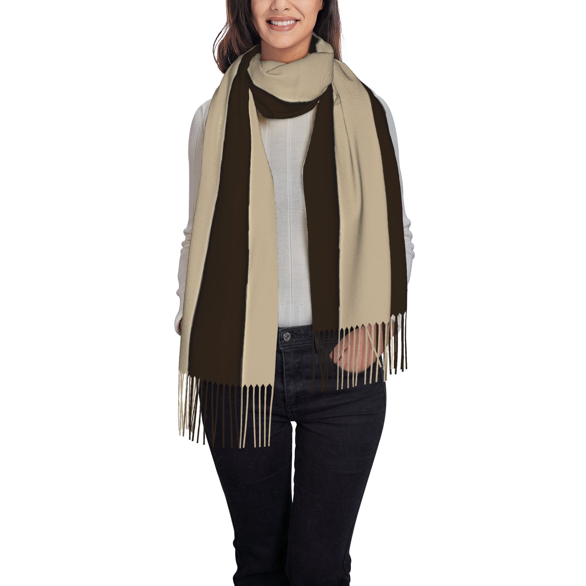 1 szt. pionowa, brązowo-beżowa – Tassel Fringe Trim recenzja i cena